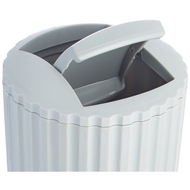 Wenko ALLSTAR Swing Top Bin Polypropylene Grey Diameter 15 x 25 cm