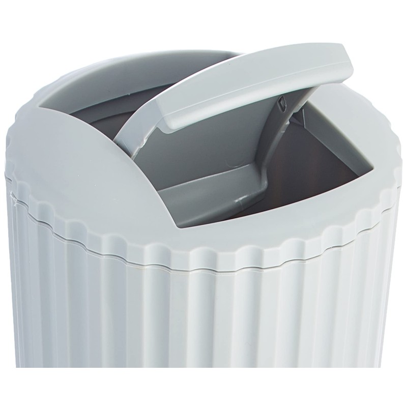 Wenko ALLSTAR Swing Top Bin Polypropylene Grey Diameter 15 x