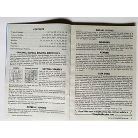 Lot of 4 Dell Penny Press Crazy for Sudoku / Premium Sudoku Favorites Collection. Volumes 124, 125, 126 and 127. Lots of variety.