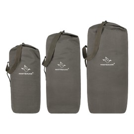 WHITEDUCK Top Load Canvas Duffle Bag, Water Resistant Army Style Shoulder Bag for Men and Women- Gym, Sports, Travel, Hiking, Camping, Backpacking (Standard 21" x 36", Olive)