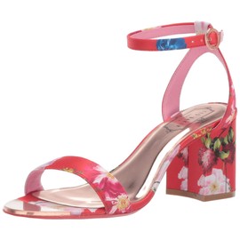 Ted Baker Women's ROZIE Heeled Sandal, Berry Sundae Mix Satin, 5 M US