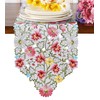 Spring Flower Table Runner Embroidered Flowery Table Placemats Floral Cutwork