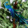 2 Pack Blue Peacock Christmas Decorations, 18.9 Inch Artificial Peacock