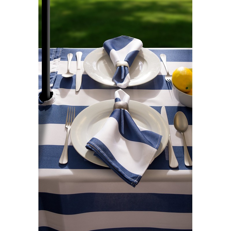 DII Cabana Stripe Outdoor Zippered Tabletop Collection, Stain/Wrinkle Resistant &