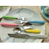 Exzact 20 Piece Stainless Steel Checked Handles Cutlery Set Dishwasher