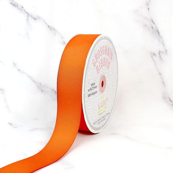 Creative Ideas Solid Grosgrain Ribbon, 1-1/2-Inch by 50-Yard, Orange