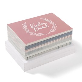 Donindis 48 Thank You Cards with Envelopes, Thank You, 6 Designs, DIN A6