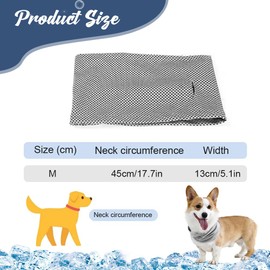 YZROHYI Kühlhalsband für Hunde 45x13 cm,Kühl Halstuch Hund Kühltuch,Dog Cooling Scarf,Kühlende Halstücher Hund Kühlender Kragen Unterwegs,Bandana Kühlendes Hundehalsband,Kühlung für Hunde im Sommer