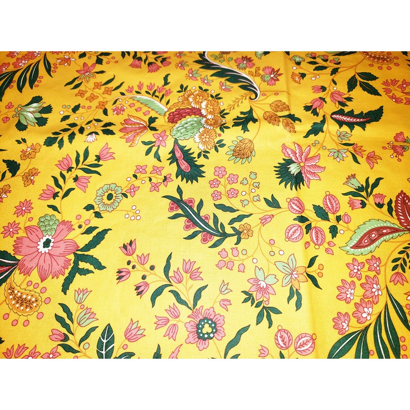 Le Cluny, Versailles Yellow French Provence Coated Cotton Tablecloth, 60