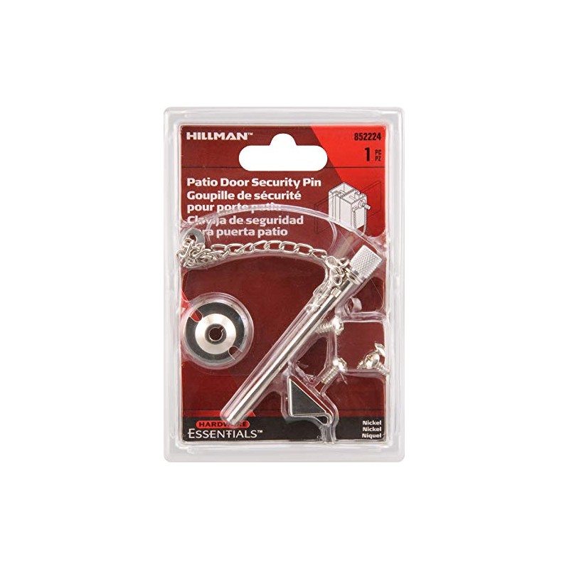 Hardware Essentials 852224 Patio Door Security Pin, Silver