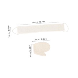 Gatuida 1 Set Exfoliating Shower Mitts Dual Sided Sisal Back Scrubber Gloves for Body Massage and Skin Care Natural Jute Material for Smooth Rejuvenated Skin Durable Multi Use Shower