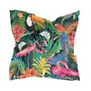 Tropical Flowers and Birds Silk Scarf Women Silk Neckerchief Sleep
