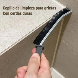 Timotech Cepillo de Limpieza, Cepillo Delgado para Limpieza, Cepillo de Limpieza para Esquinas, de Hendiduras de Cerdas Duras, Cepillos de Limpieza Pequeños para Inodoro, Suelos, Ventanas