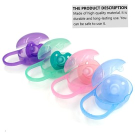 Vaguelly 12pcs Portable Pacifier Holder Case Pacifier Storage Container Convenient for Travel Keeps Clean and Dust Random Colors Material