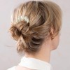 4Pcs French Pearls Twist Hair Pins U Shape Hair Side