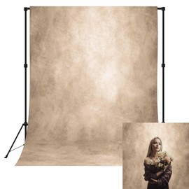 Abstract Beige 5x7 FT Backdrop Vintage Portrait Photography Photo Backdrop Booth Background Adult Child Travel Family Backdrops for Photoshoot Newborns Parties Decor,Pocket on Top