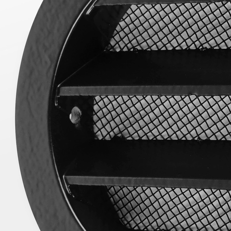 calimaero® WSGB 3" Inch Black Round Metal Air Vent Grill