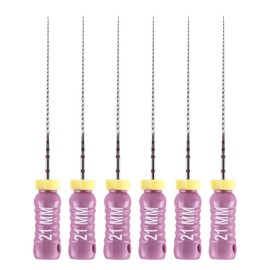JMU Dental C+ Limas #10 de 21 mm, acero inoxidable, 6 unidades por paquete Para tratamiento profesional de endodoncia endodóntica