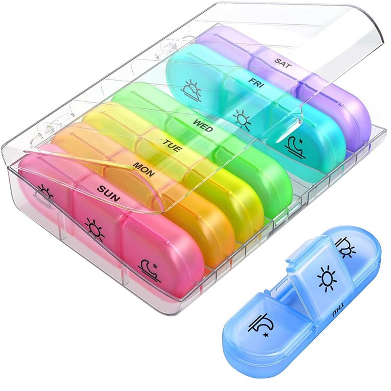 Weekly Pill Organizer 3 Times a Day Large 7 Day