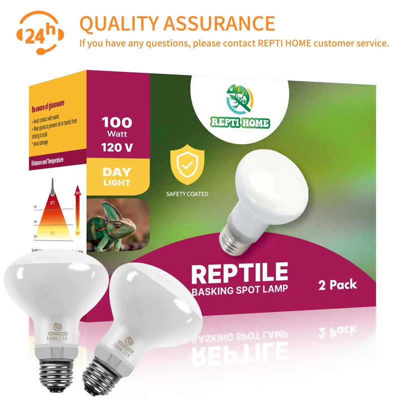 New Upgrade Reptile Heat Lamp Bulb (3rd Gen No Broken),