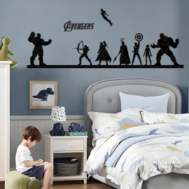 Superhero Kids Bedrooms Acrylic Wall Stickers,Removable DIY Wall Decals (FCLM-RW, Large)