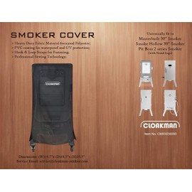 Cloakman Premium Heavy-Duty Smoker Cover for Pit Boss 2 Series Smoker and Masterbuilt/Smoke Hollow 30 in Vertical Gas Smoker and East Oak 30-Inch Ridgewood Pro Electric Smoker