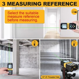 PREXISO Laser Measure Rechargeable 265FtGreen Beam LaserMeasureme