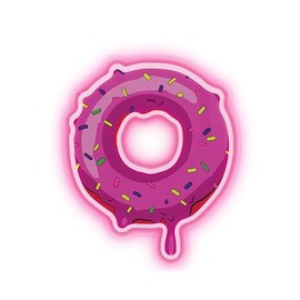 InnoVibe Donut NEON Wall Sign, Cute Food Pink LED Light, Wall Decor, Perfect for Holiday and Birthday Gift, Party Decor, Pink Donut Wall Sign for Kids Room, Bar, Restaurant