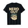 Retro Nerd Out Geeky Cartoon Glasses Geek Fans Gifts T-Shirt
