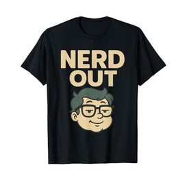 Retro Nerd Out Geeky Cartoon Glasses Geek Fans Gifts T-Shirt