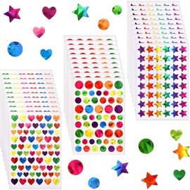 Star Stickers, 1710 Pcs Small Stars Stickers for Kids Reward, Sparkly Holographic Stickers, Glitter Foil Stickers for Behavior Reward Chart and DIY Decoration