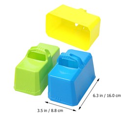 HEMOTON Pack of 3 Plastic Sand Moulds Brick Model Sandboxes Beach Toys Snow Brick Maker Tool Outdoor Toy Child Sand Block Snow Fortress Building Block