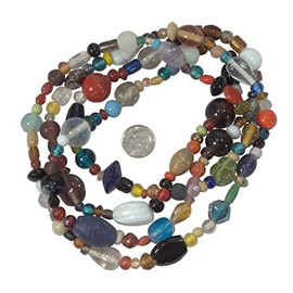 Necklace, Continuouse 4 FEET - 48 Inches of Fancy Colorful Beads Necklace + GIFT BAG