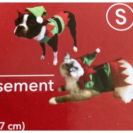 Unbranded New Cute Pets Puppy Small Dog Xmas Elf Costume  Shirt Top Cat Christmas Holiday