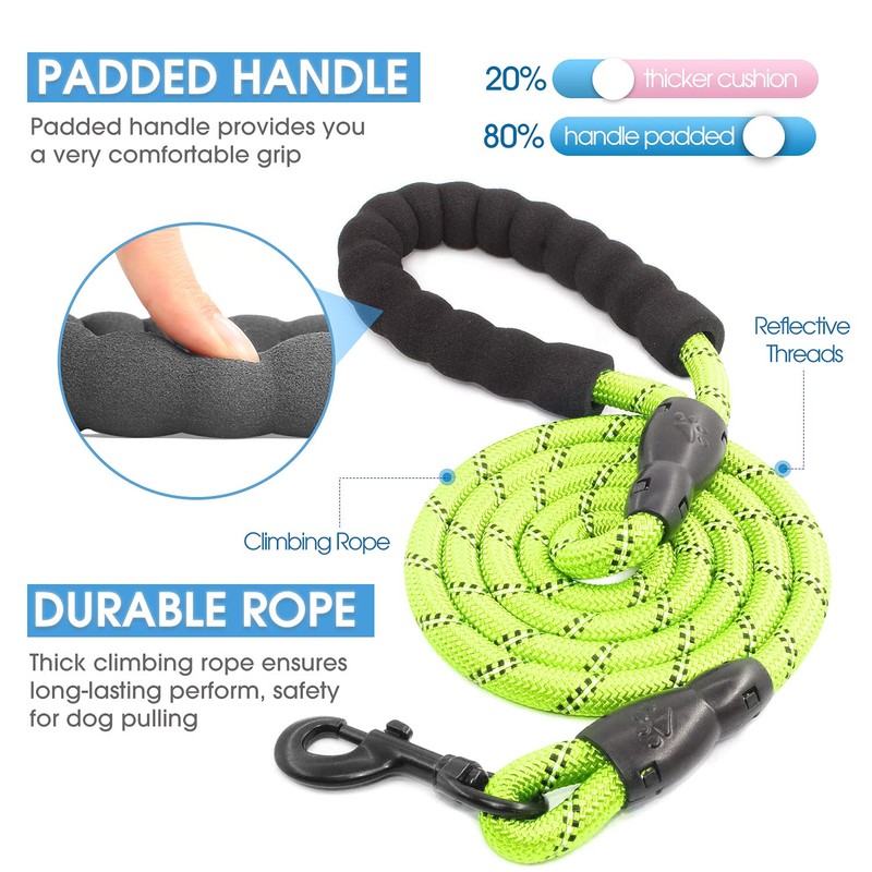 BAAPET 2/4/5/6 FT Dog Leash with Comfortable Padded Handle and