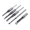 4PCS Woodworking Square Drill Bits Set HSS Wear Resistant 1/4in