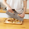Pizza Cutter Rocker with Wooden Handles & Protective Cover by