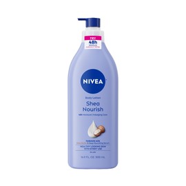 NIVEA Shea Nourish Body Lotion for Dry Skin with Hyaluronic Acid, Shea Butter and Deep Nourishing Serum, 48-Hour Body Moisturizer, 16.9 Fl Oz Pump Bottle