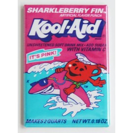 Blue Crab Magnets Sharkleberry Fin FRIDGE MAGNET fruit punch shark finn - 1.75 x 2.75 inches