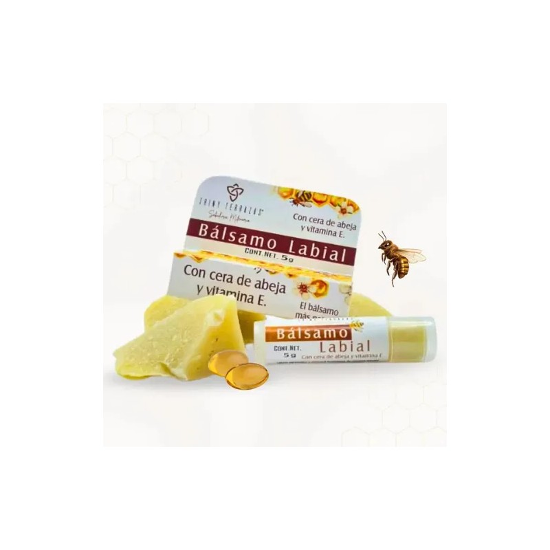Bálsamo Labial Hidratante Con Cera Y Miel De Abeja 2