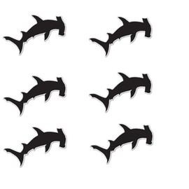 RM Dream Designs Pack of 6-2'' Stickers - Hammerhead Shark Vinyl Sticker Bumper Sticker Decal