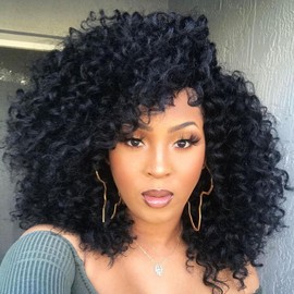 7 Packs Curly Crochet Hair for Black Women 10 Inch GOGO Curl Crochet Hair Deep Ocean Water Wave Synthetic Bohemian Beach Curl Crochet Braids Braiding Hair (10 inch, 1B)
