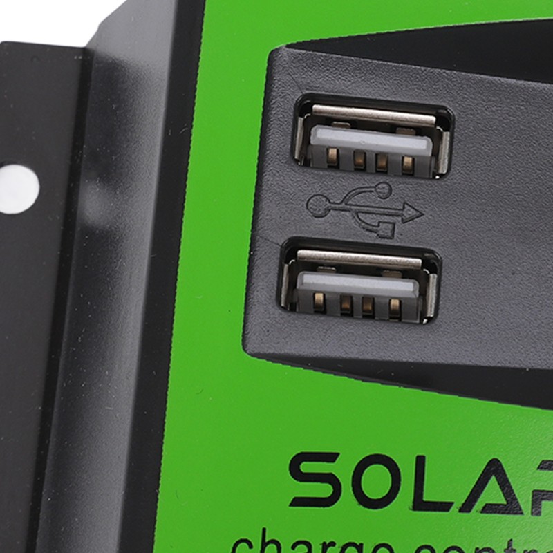 12V/24V PWM Solar Controller Dual USB Double Button Operation Solar