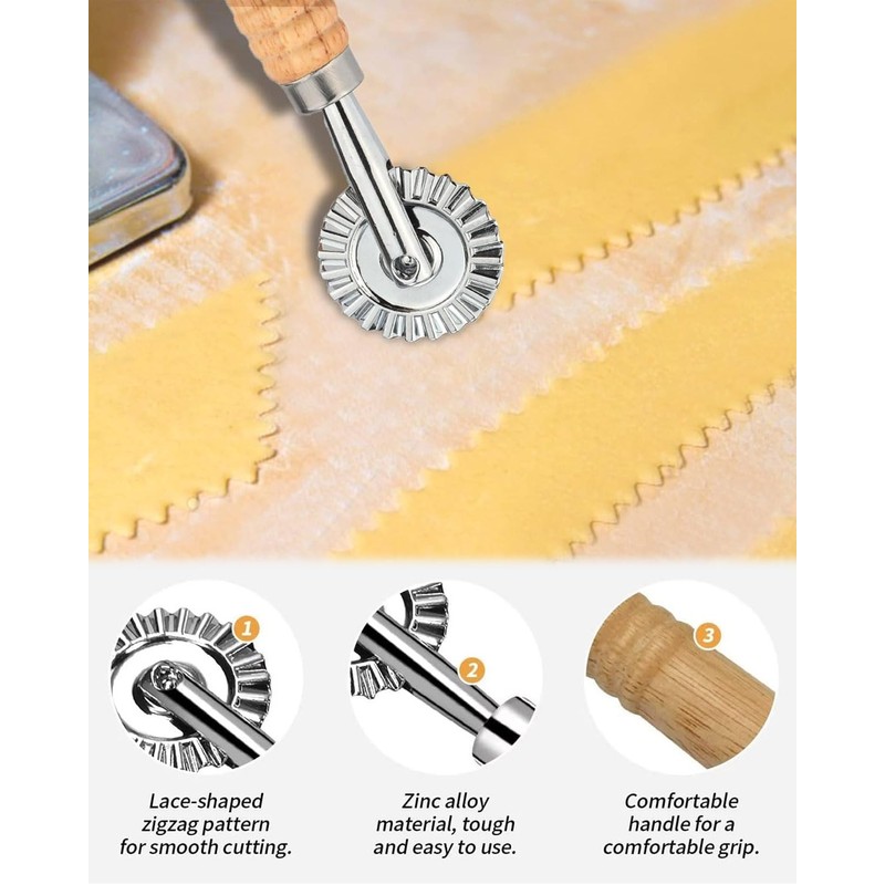ZAMXHUG Toothed Pastry Wheel with Single Blade - 1 Piece