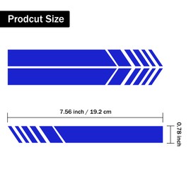 SINGARO Car Rear View Mirror Stickers Decor Car Body Sticker Vinyl 4pcs (Blue)