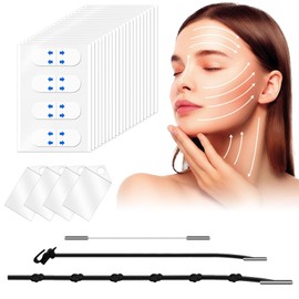 ANTIVP 160PCS Face Lift Tape Invisible Face Tape Neck Tape Lifting Invisible With String Silicone Anti Wrinkle Facial Patches V-Shaped Instantly for Dounle Chin Forehead Skin Firming Mix Box