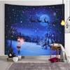 Christmas Tapestry Polyester Fiber Xmas Tree Santa Claus Pattern Hanging