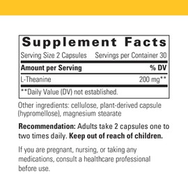 Integrative Therapeutics L-Theanine - Stress Response Support for Demanding & Busy Lifestyles* - Calmness & Relaxation Support* - Amino Acid Supplement - 60 Capsules (30 Servings)