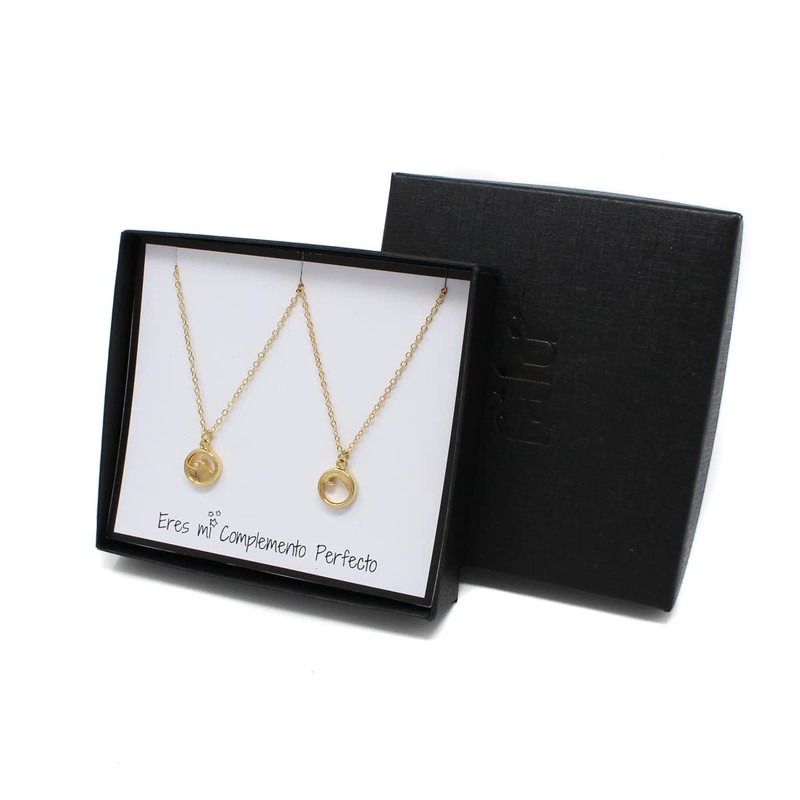 Set de Collares para Pareja de Olas Yin y el