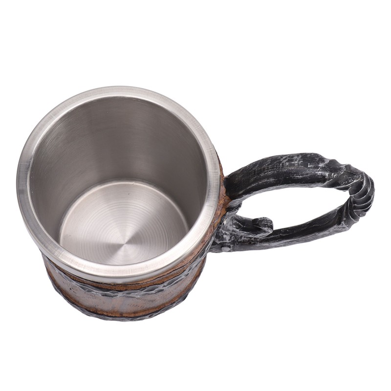 Viking Beer Mug with Handle 304 Stainless Steel Double Wall